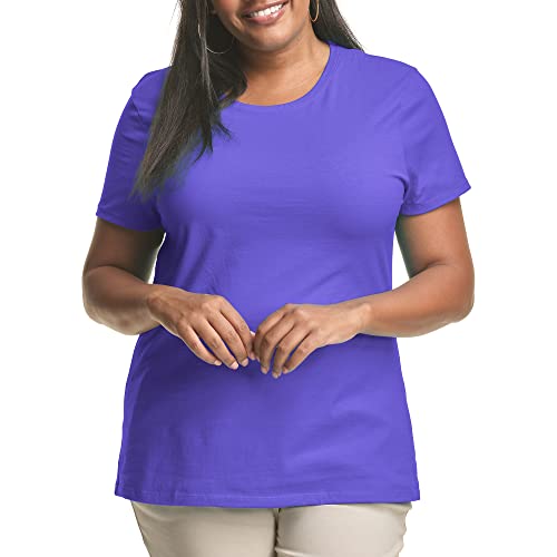 Just My Size Plus-Size Pure Cotton Jersey T-Shirt, Wide Classic Crewneck Tee For Women #TOP12
