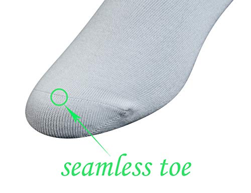 Yomandamor Men's Bamboo Diabetic Ankle Socks With Seamless Toe And Non-Binding Top,6 Pairs L Size(10-13) … #TOP2