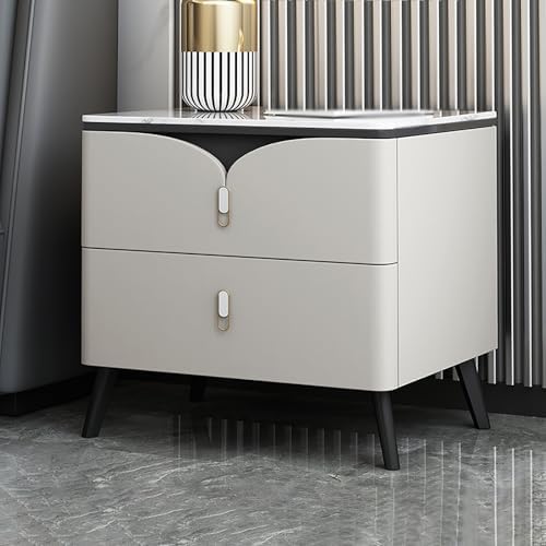 Table de nuit avec 2 tiroirs pour chambre table de chevet en bois massif salon