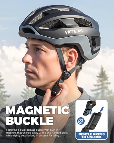 Rennradhelm für Damen und Herren mit Magnetischem Rücklicht und Verstellbarem System