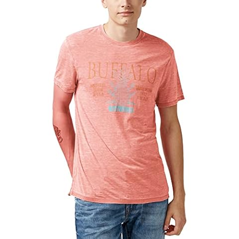 Buffalo David Bitton Men's Short Sleeve Logo Tee, Coral S23 Cover