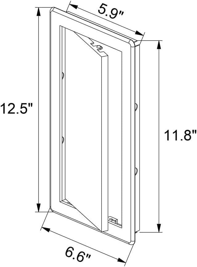 Awenta 6 x 12 Inch Access Panel for Drywall/White ABS Plastic Wall Access Door with Flap Cover/Utility Service Hatch for Plumbing, Electrical, HVAC/Easy Install Service Panel