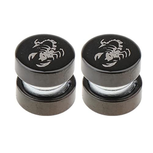 Image of Enakshi 1 Pair Non Piercing Clip on Magnetic Ear Stud Men Fake Earrings Scorpion