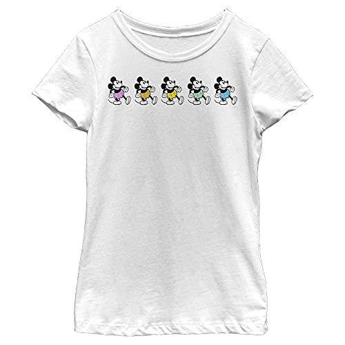 T-shirt Mickey Disney fille blanc coupe crew tee classique XL