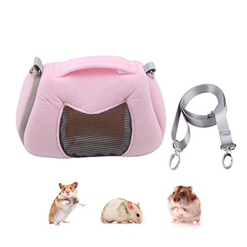 Wontee Hamster Carrier Bag Portable Outdoor Travel Handbag with Adjustable ...