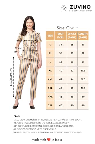 Image of ZUVINO Co Ord Set for Women Co Ord Set || Stylish Office Formal Wear || Cotton Co Ord Set for Summers.