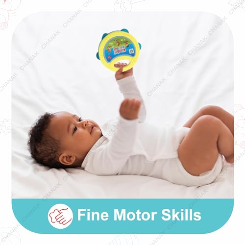 Image of Chanak Baby Kinder Rattle Set for 0-6 Months Old Baby, Non-Toxic, 100% BPA Free, Infant Grab, Spin & Shake Rattles, Colorful Rattles with 2 Pcs, Early Educational Sensory Toy, BIS Approved