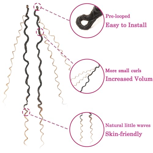 Image of 8 Packs Goddess Faux Locs Crochet Hair for Black Women, Long Goddess Locs