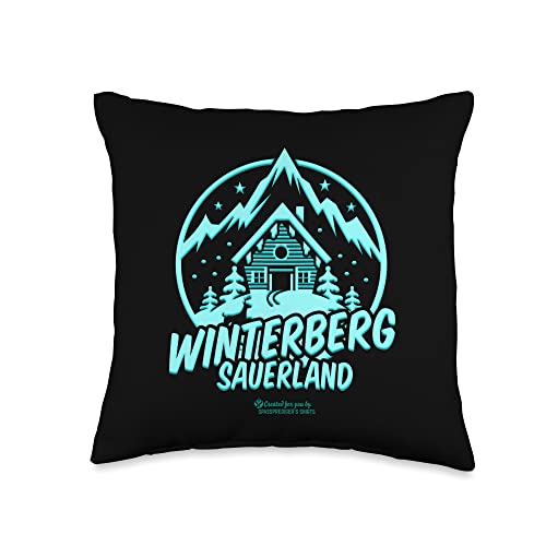 Winterberg Sauerland Ski Area Throw Pillow