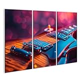 islandburner Bild auf Leinwand Detailverliebte, künstlerische Nahaufnahme Einer Holzgitarre Musikzimmer Musikinstrumentenladen Leinwandbild
