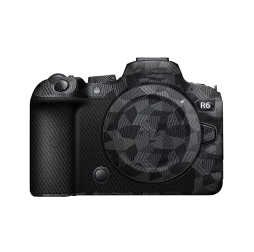 Anti-Scratch Anti-Wear Camera Skin Cover Protector Film for Canon EOS R6 Camera Body Protective Decoration Sticker - Dark Gray Geometric