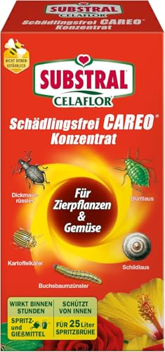 Substral Celaflor Schädlingsfrei Careo Konzentrat für Zierpflanzen, 250 ml - gegen Blattläuse, Buchsbaumzünsler, etc.