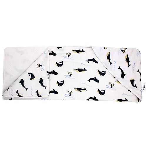 Image of BAMI Baby Hooded Bath Towel - Printed 100% Cotton Muslin Front & Soft Cotton Towel Back - Dual-Layer, Ultra-Absorbent, Gentle for Newborns, Infants & Toddlers