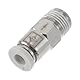 HEROFFIX Push To Connect Luftanschlüsse 5/32 Schnellsteck Rückschlagventil Kunststoff Metall 9.7mm / 1/8BSPT 1 Stück Weiß Silberton