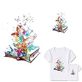 Butterfly Iron on Patches 2Pcs Colorful Flying Dance Animal Heat Transfer Stickers Butterfly...