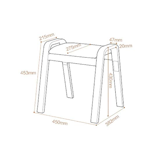 Tabouret à Chaussures à Langer en Bois Massif Stable et Compact - 4