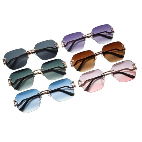 Lunettes de soleil homme monture irrégulière en métal et finition miroir de luxe - 2