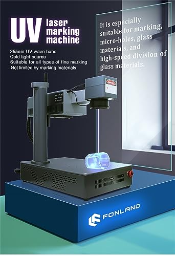 XGXHIN 5W UV-lasergraveerder, hogesnelheidsmarkeermachine, luchtkoelsysteem, lasergraveermachine, doe-het-zelf lasergraveerder voor hout en metaal, glas, leer - Afbeelding 4