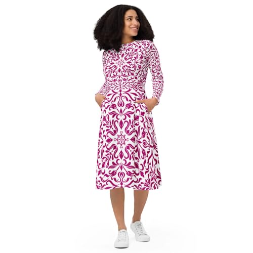 Robe vintage midi à manches longues idéale pour vos sorties d'automne