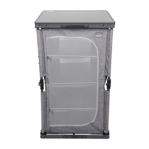 Berghaus Maxi Stow Cupboard with 4 Shelves & Additional Side Pockets, Easy to Assemble, Portable, Collapsible, Storage Unit, Organiser, Ideal for Camping & Festivals, includes Carry Bag, Black