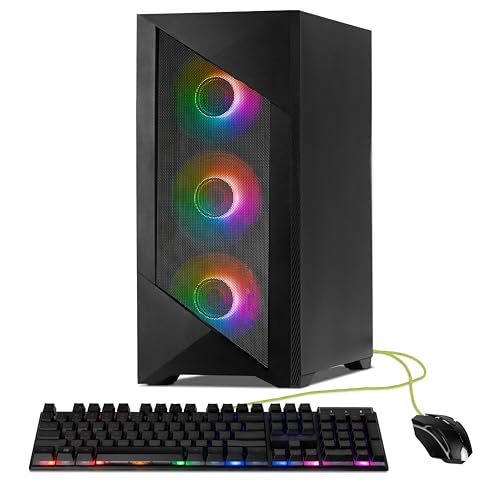 YEYIAN Gaming PC.Core i5 14400F, RTX 5060 8GB GDDR7, 1TB NVMe, 16GB DDR5, 650W 80+ Gold, Windows 11 Home. Model YPI-ED44F0B-5601U