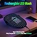 arscniek LED Face Mask with Gesture Control – Rechargeable Light Up Halloween Masks Costume for Adults & Kids, Glowing Transformable Cosplay Mask for Parties, Christmas, Concerts