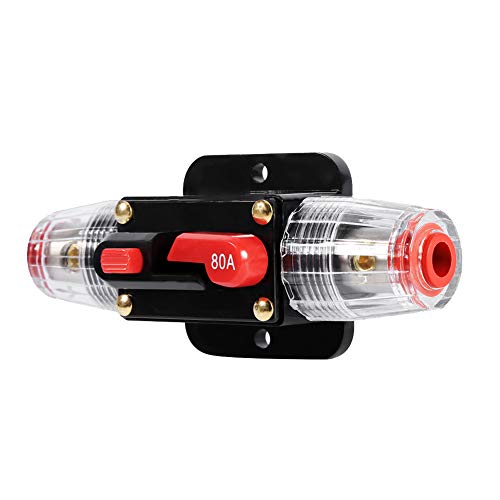 Keenso - Rosca Adaptador Metrica Tuberia Agua M10 Radiador 40mm para coche, barco, caja de fusibles, impermeable para protección del sistema, 12V-24V 50A 60A 80A 100A