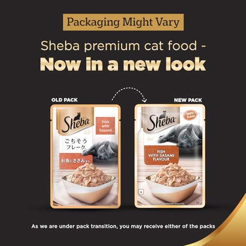 Image of Sheba Rich Premium Wet Cat Food , Fish with Sasami, 12 Pouches (12 x 35g)