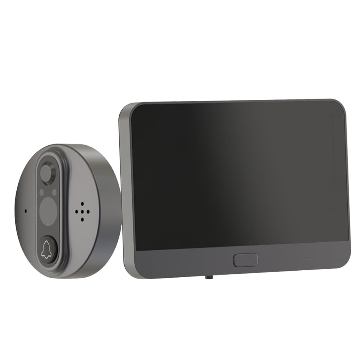 Sonnette Visuelle WiFi R9, Œil de Chat Électronique 720p 1mp | Métal, 32g et 5000ma, Vision Large, Surveillance Vidéo à Distance, Alarme Maison