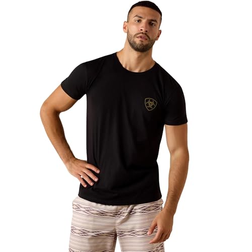 ARIAT Mens Banner Badge T-Shirt Black