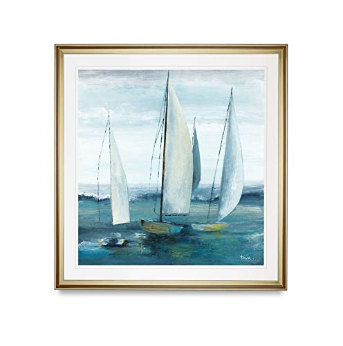 Renditions Gallery Pf026G-19752-16X16 Out To Sea -Framed Giclee Print 16X16 Multi-Color #TOP7