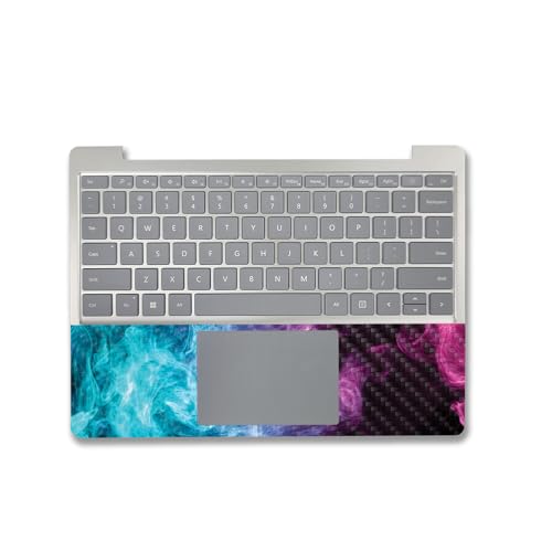 Image of MightySkins Carbon Fiber Skin Compatible with Microsoft Surface Laptop Go 3 (2023) Full Wrap Kit - Mystic Smoke | Protective, Durable Textured Carbon Fiber Finish | Made in The USA