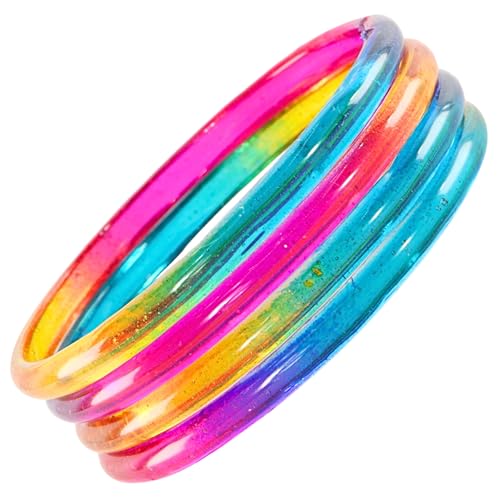 Image of STYOLLO Viral Jelly Plain Transparent Glass Kada Set For Women & Girls | Kanch Kada For Girls | Daily Ethnic Traditional Jewelry | Glossy Classic Fashion Kangan For Wedding, Festive & Parties - Set Of 4
