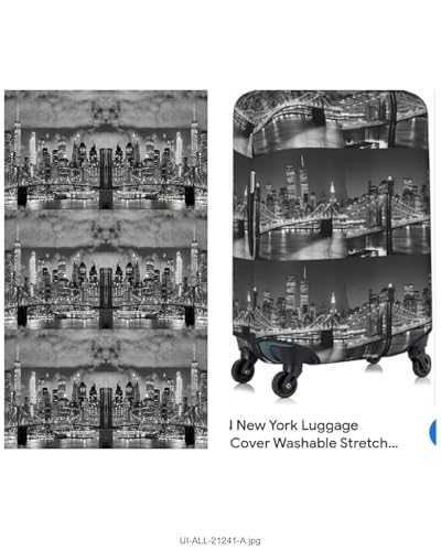 London Night Polyester Fabric Large Protective Luggage Cover Without Suitcase London Night (Small)2