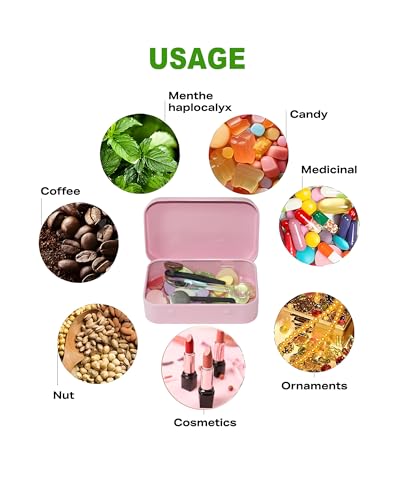 Image of Pink Small Metal Tins with Lids -20 PCS Pink Versatile Tin Containers for Storage and Organization - Perfect Small Tin Box and Zyn Holder Nail Box DIY Gift Packaging Golden Iron Mint Case
