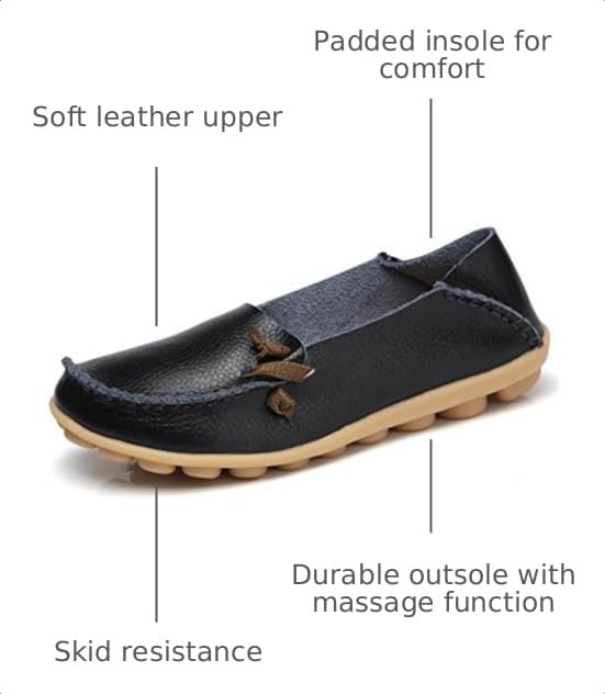 Image of VenusCelia Women's Comfort Walking Cute Flat Loafer