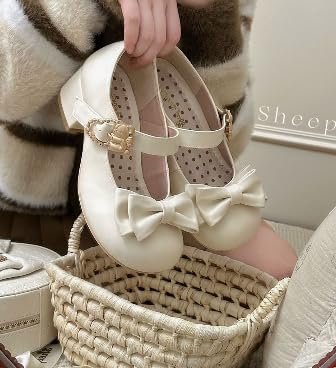 ZQW Round Toe Mary Jane Shoes for Women Ballet Flats Sweet Cute Lolita Shoes Soft Comfortable Dressy Pumps for Party Wedding School Wear4