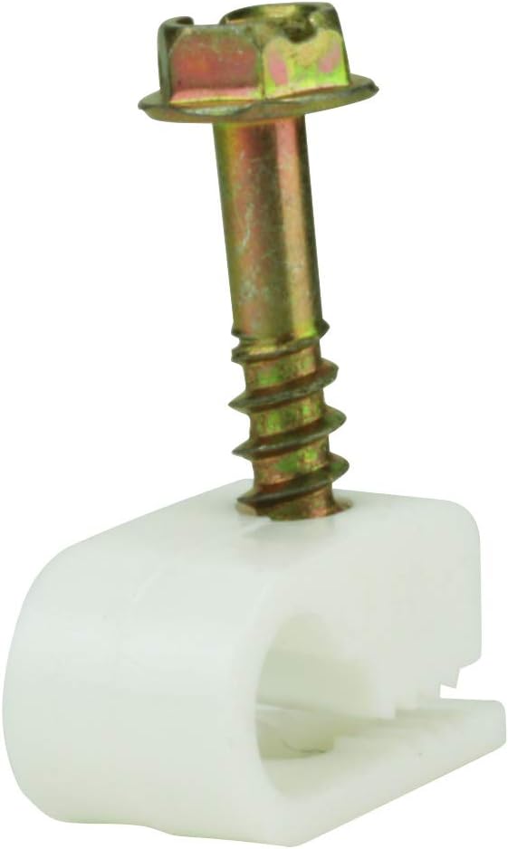 Skywalker Flexible Single Cable Screw Clips (Pack of 100 / White)