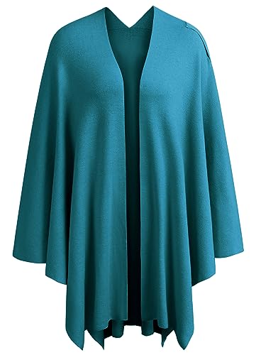 Image of PULI Womens Cross Front Poncho Shawl Wrap Elegant Wedding Formal Gift