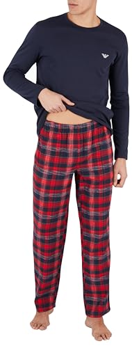 Emporio Armani Men's Tartan Flannel Long Pajamas4