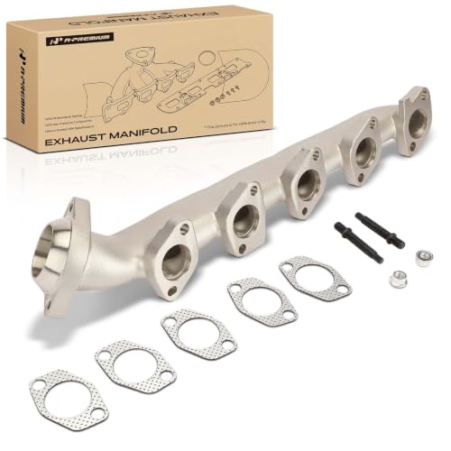 A-Premium Right Exhaust Manifold Kit W/Gasket & Studs & Nuts [10Cyl 6.8L] Compatible with Ford F-250/F-350/F-450/F-550 Super Duty, Excursion, E-350 Club Wagon, E-350/E-450/E-550 Super Duty & More