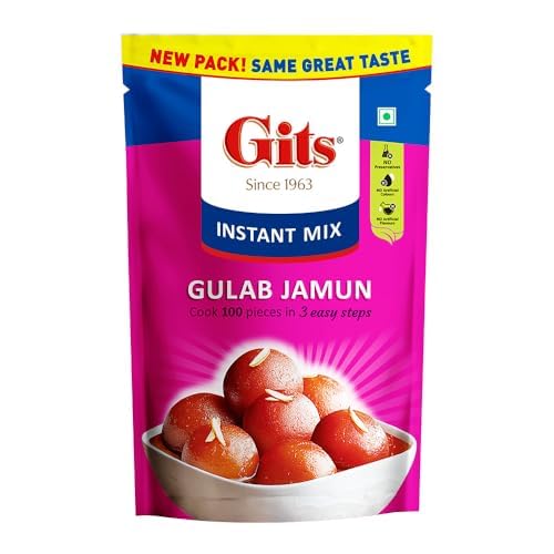 Gits Instant Gulab Jamun Dessert Mix, 1500g (Pack of 3 X 500g Each)