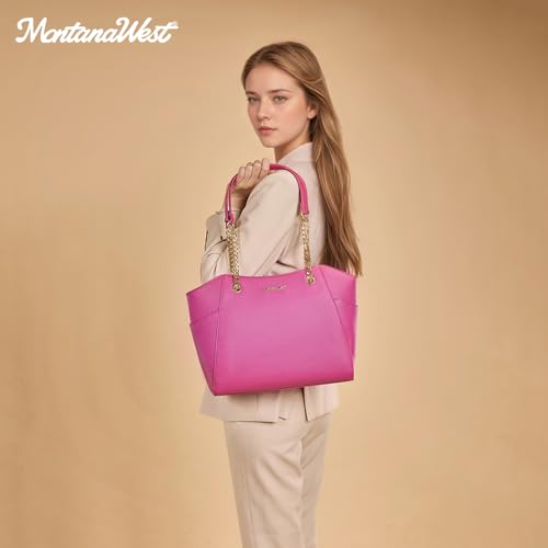 Image of Handbags for Women Chain Shoulder Vegan Leather Tote Bag Top Handle Handbag