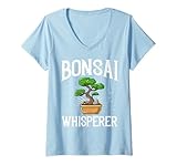 Bonsai Whisperer Femme Bonsai Tree Plant Indoor Pots De Japonais T-Shirt avec Col en V