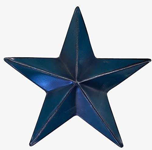 Miniatura 4 de Clovers Garden Estrellas de granero de metal de 6 pulgadas (juego de 3) decoración de pared de estrella roja, blanca y azul, decoración rústica de