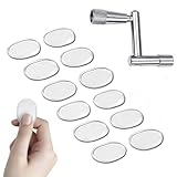Drum Gel, 6 Pcs Clear Drum Dampeners for Snare Drum,Silicone Silencers,Mute,Muffler Dampening Gel Pads,Drum Damper for Snare,Tom Drum Cymbals，Drum Damper With 1 Drum Key Free- Clear