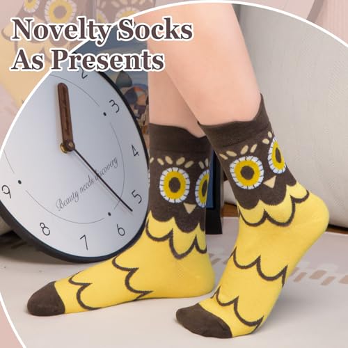 5 Pairs Womens Animal Socks Cute Funny Cotton Ladies Socks for Winter, One Size, Style 03
