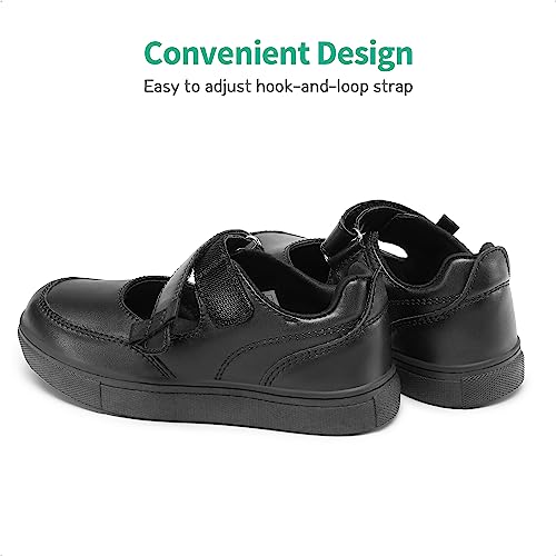 Dream Pairs Kids Girls Mary Jane Sneakers Strap Toddler Little Girls School Shoes Soft Walking Party Flat Shoes,Size 1 Little Kid,Black,Sdfs2323K thumb #4
