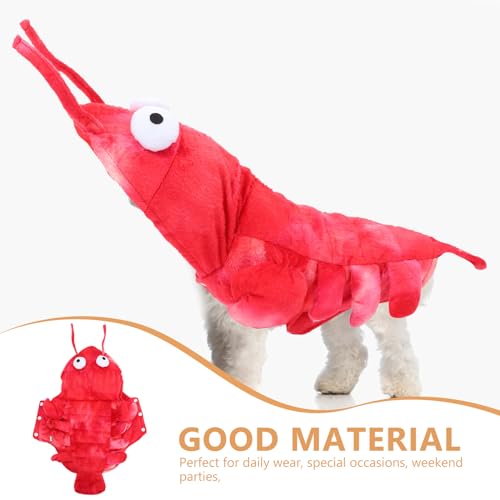 Disfraz de langosta para perro rojo talla S miniatura 3