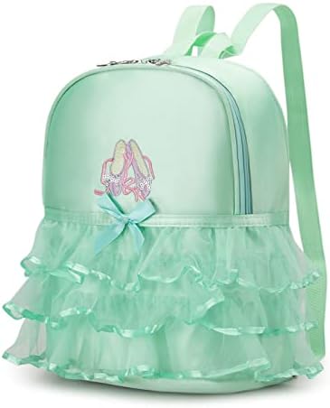 SEHXIM Cute Ballet Dance Backpack Tutu Dress Dance Bag Dance Bag Waterproof Small Duffle Bag Ballet Bags Gym Bag. (Green)